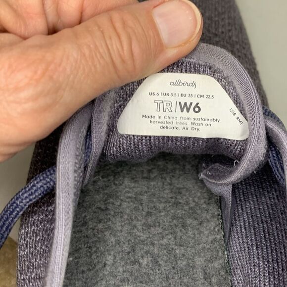 All Birds Tree Runner Gray Mesh Sneakers Size 6 - Picture 11 of 12